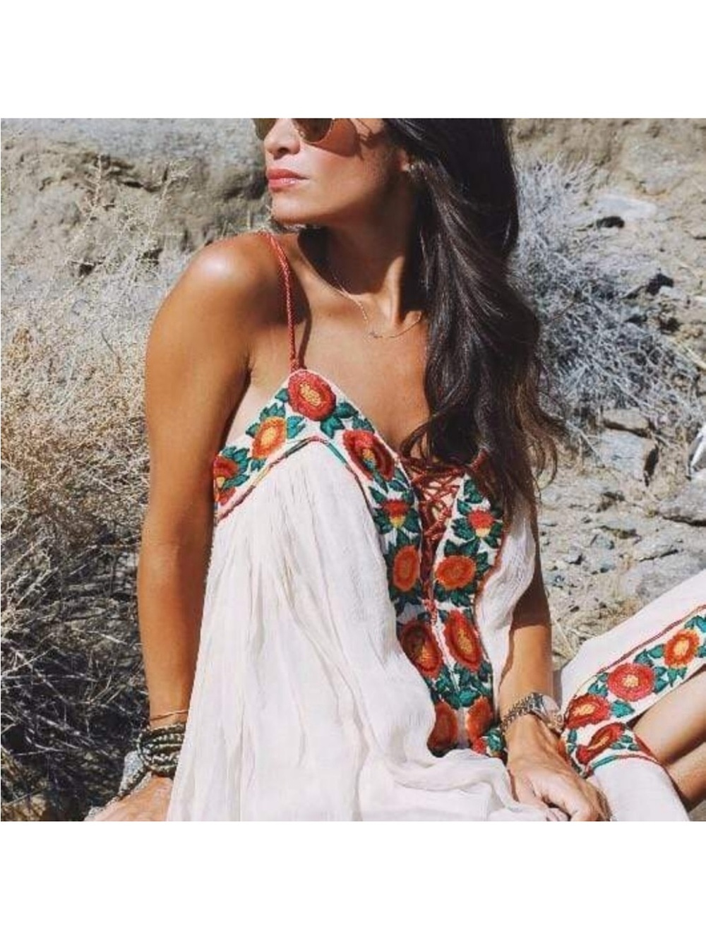 Mo Huan Yi Chu boho embroidered maxi dress - Picture 5 of 13